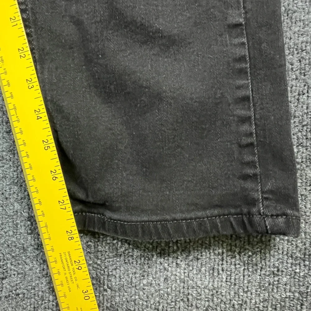 Levi's 505‎ Jeans Mens 38x28 Black Dark Wash Denim Cotton Mid Rise Straight Leg